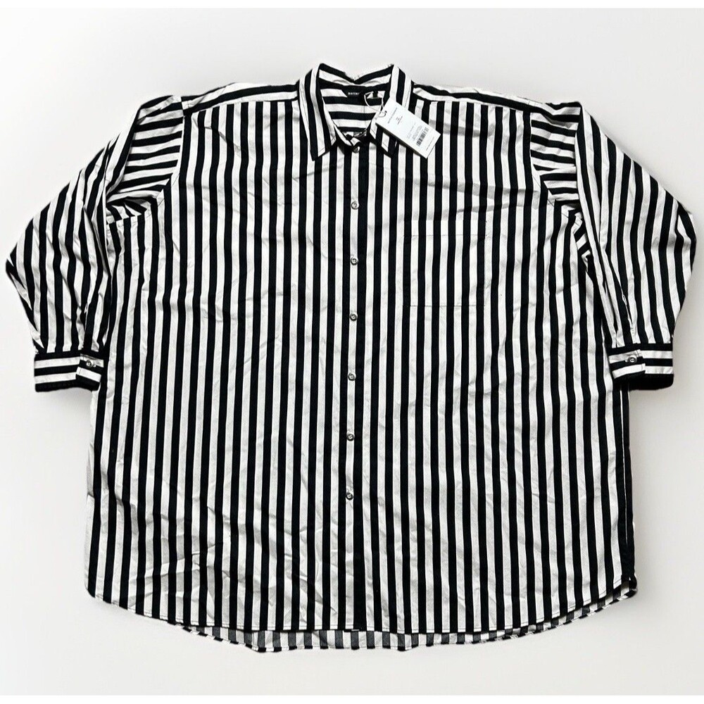 Marimekko Napitus Tasaraita Striped Shirt Button Up Blouse Size Large Womens